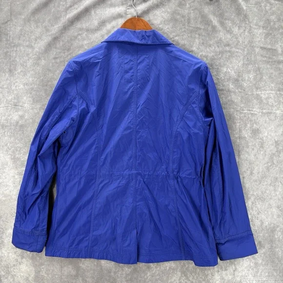 LL Bean Jacket Womens Medium Petite Blue Raincoat Lightweight Outdoors - Picture 4 of 4